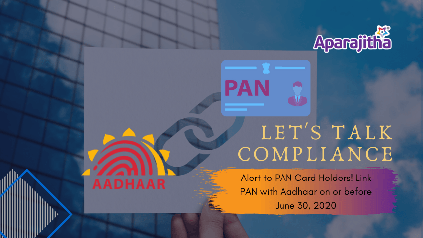 Link Aadhar card to Pan Card before 30th June'20