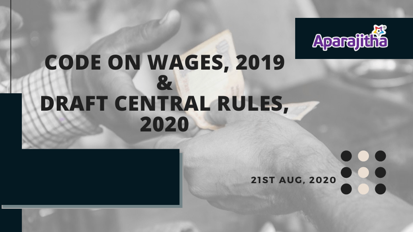 Code on wages 2019 show exchange of cash to the service offered by labour